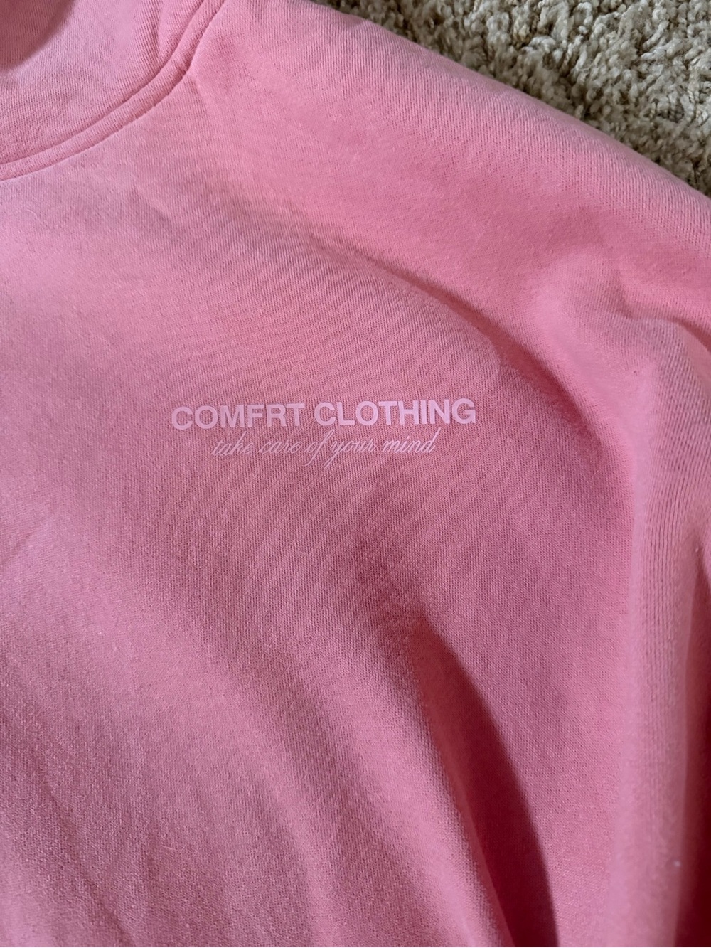 Oversized and weighted coral blush Track Pants & Hoodie You Matter COMFRT 2XL - Picture 8 of 16